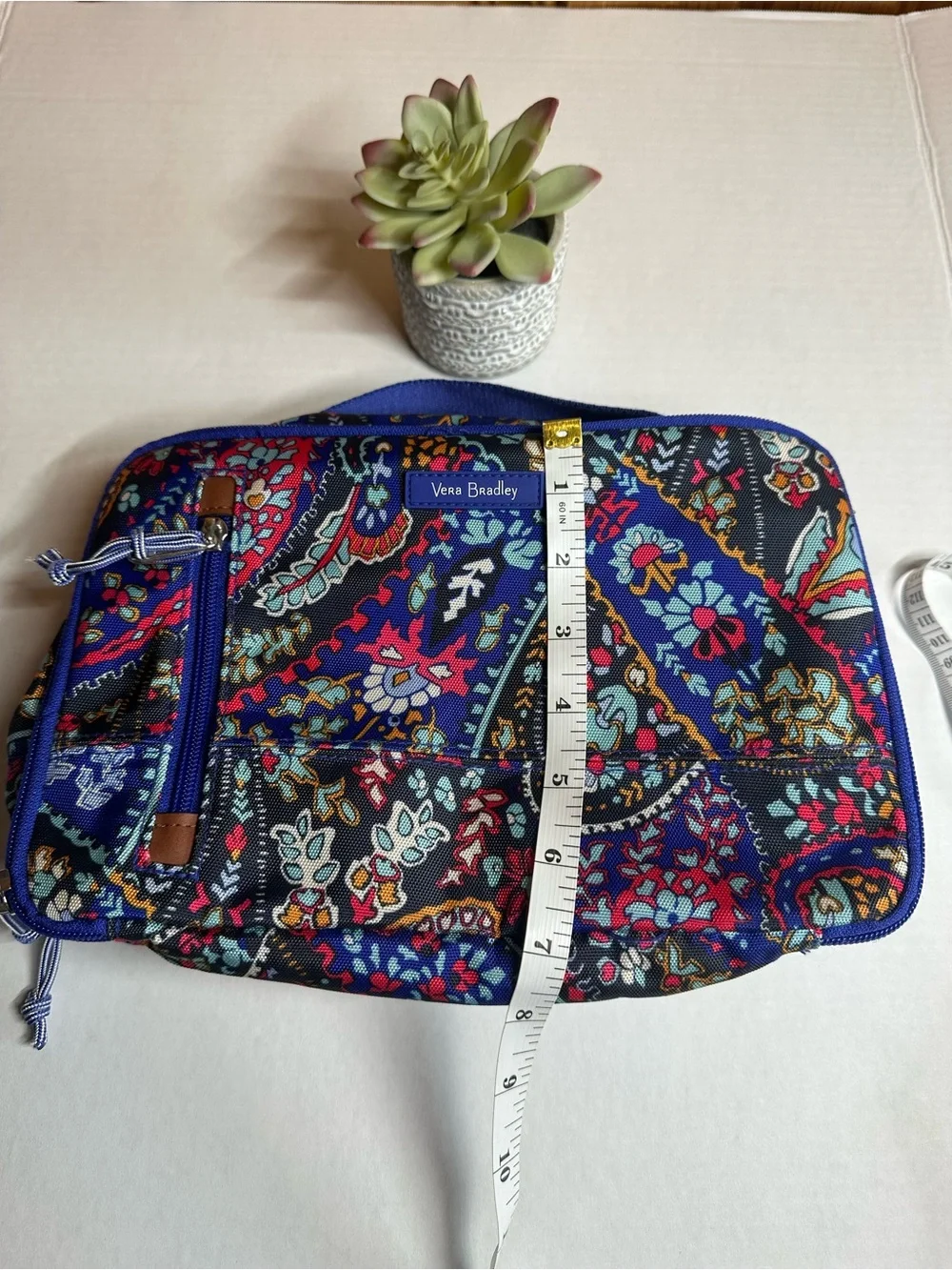 Vera Bradley Navy Multicolor Paisley Cosmetic Bag